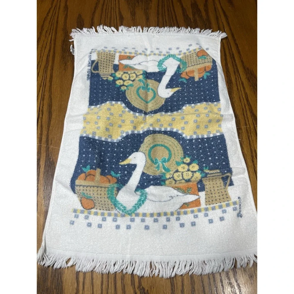 Vintage Goose Dish Towels Lot Cottagecore Grandma Core Country 90s Kitchen